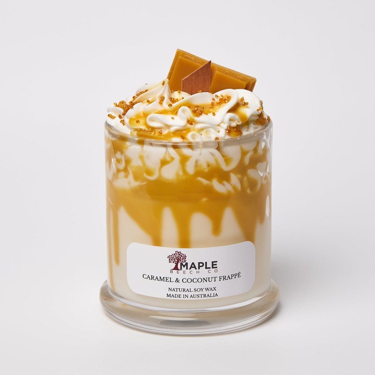 Caramel & Coconut Frappe Cafe Shakes Candles Maple Beech Co 