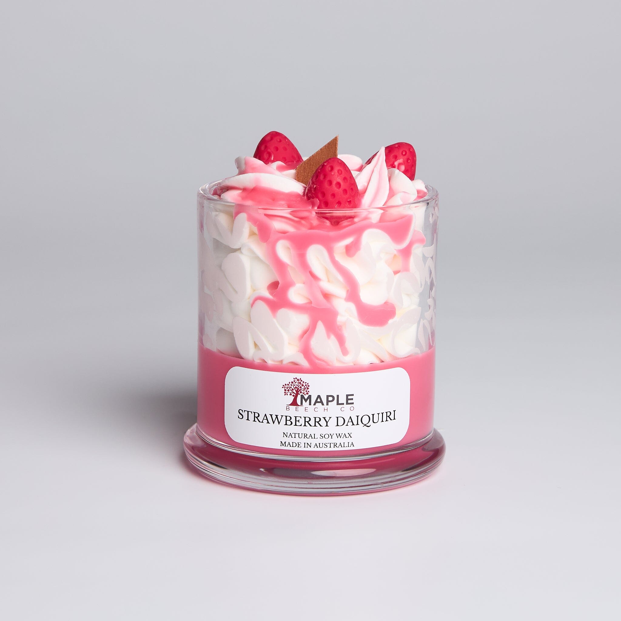 Strawberry Daiquiri Dessert Candle dessert candles Maple Beech Co 