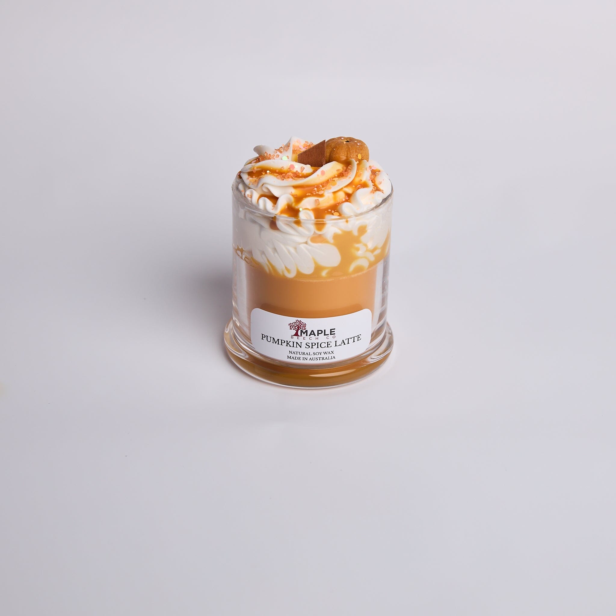 Pumpkin Spice Latte Dessert Candle Cafe Shakes Candles Maple Beech Co 