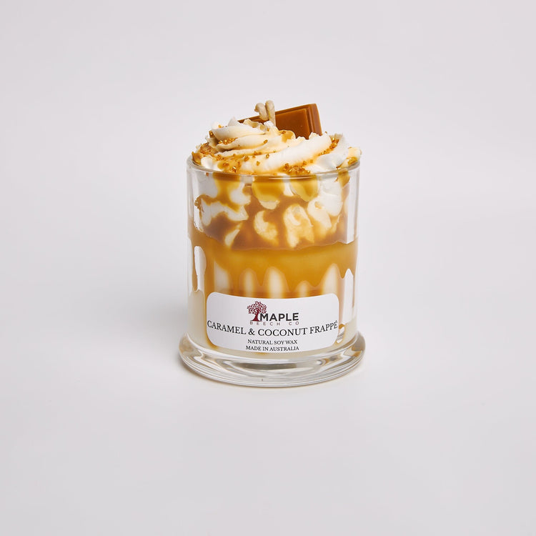 Caramel & Coconut Frappe Cafe Shakes Candles Maple Beech Co 