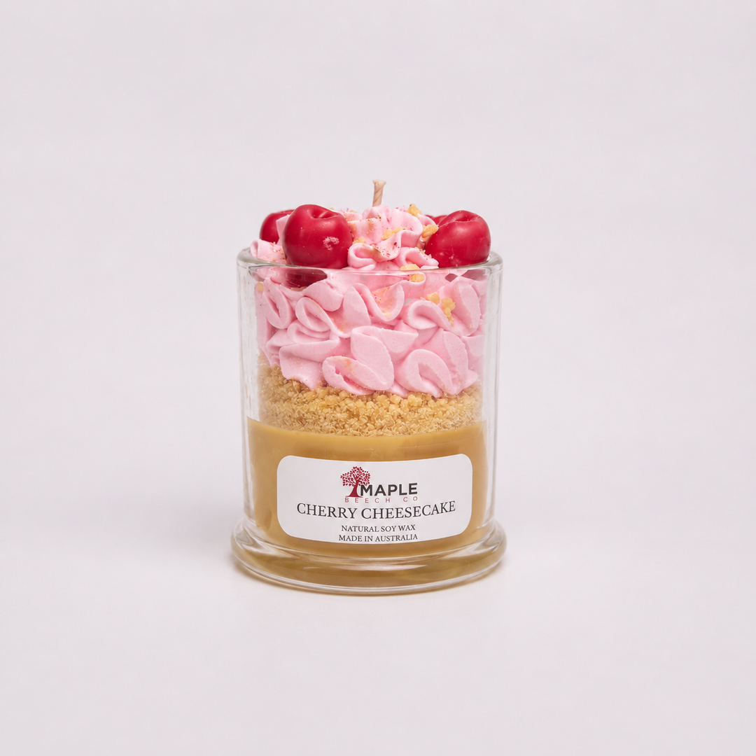 Cherry Cheesecake Dessert Candle